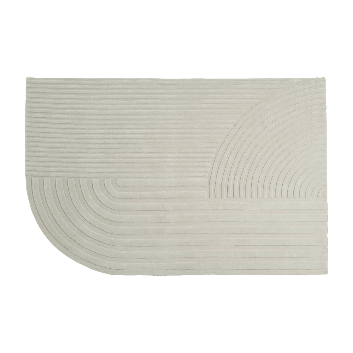 Tapis en laine blanc cassé 200x300 cm Relevo - Muuto - The Cool Republic