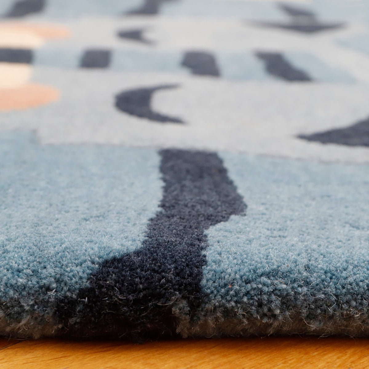 Tapis en laine bleu 125 cm Tigger - Nattiot - The Cool Republic
