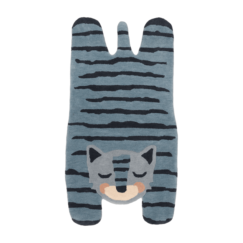Tapis en laine bleu 125 cm Tigger - Nattiot - The Cool Republic