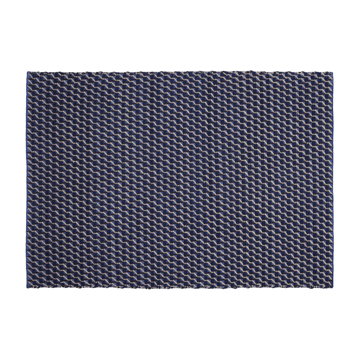 Tapis en laine bleu et blanc 200x140 cm Channel - HAY - The Cool Republic