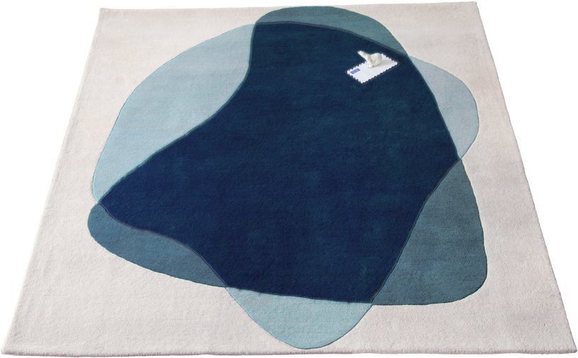 Tapis en laine bleu gris 220x180 cm Serge - Hartô - The Cool Republic
