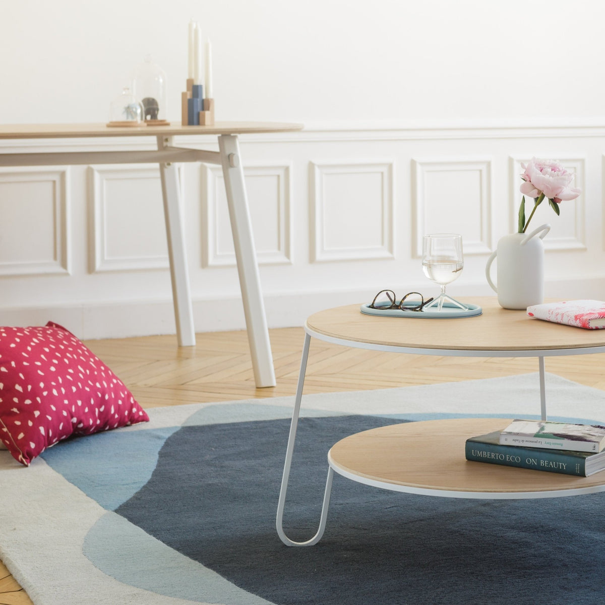 Tapis en laine bleu gris 220x180 cm Serge - Hartô - The Cool Republic