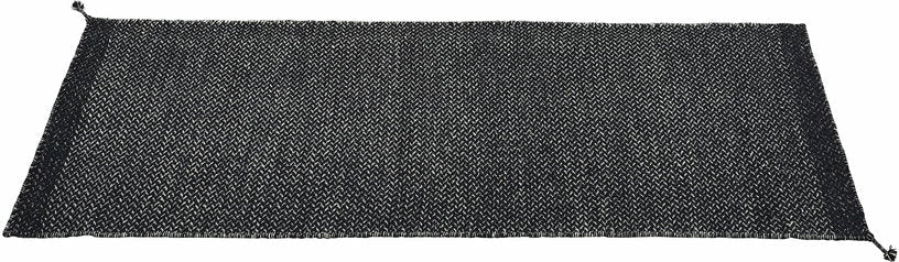 Tapis en laine bleu nuit 200 x 80 cm Ply - Muuto - The Cool Republic