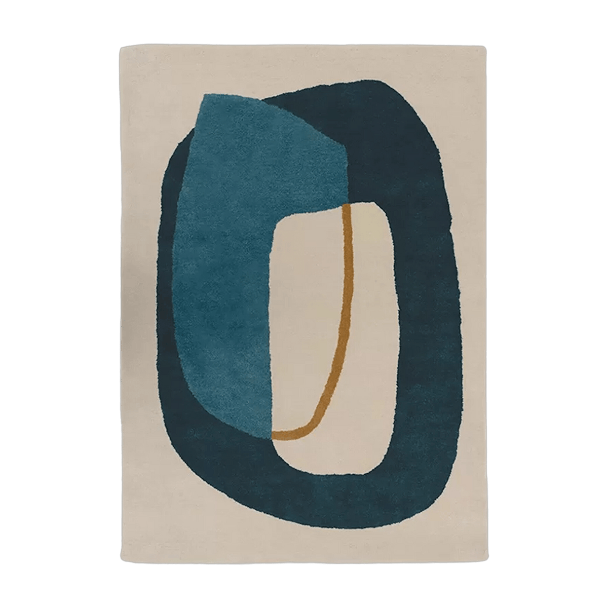 Tapis en laine bleu orage 120x170cm Inclusion - Edito - The Cool Republic