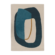 Tapis en laine bleu orage 120x170cm Inclusion - Edito - The Cool Republic