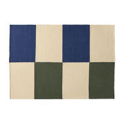 Tapis en laine & coton vert & bleu 170x240 cm Ethan Cook Flat Works: "Vigilance pêche verte" - HAY - The Cool Republic