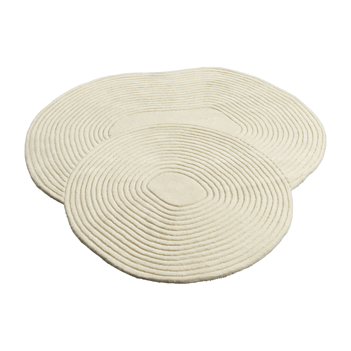Cream wool rug with organic shape 140 x 145 cm Zen - Bolia - The Cool Republic