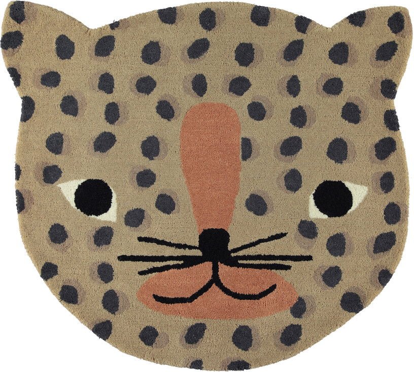 Tapis en laine et coton 84x94 cm Léopard - OYOY - The Cool Republic