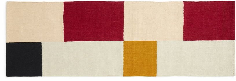 Tapis en laine et coton multicolore 80x250 cm Ethan Cook Flat Works: "Double impression" - HAY - The Cool Republic