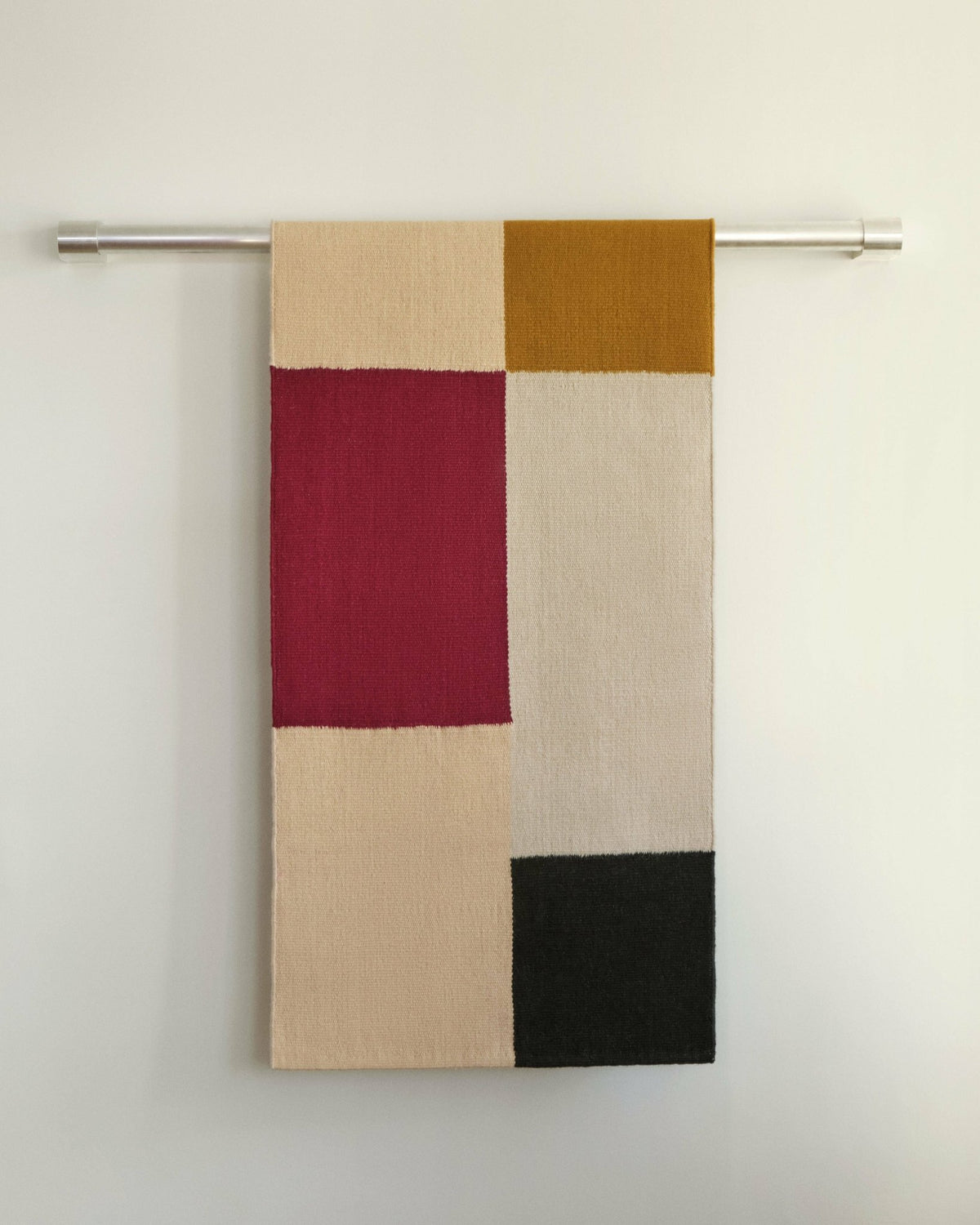 Multicolored wool and cotton rug 80 x 250 cm Ethan Cook Flat Works: "Double Impression" - HAY - The Cool Republic