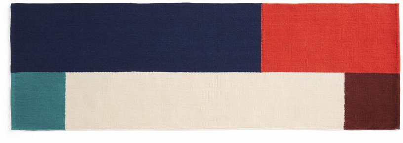 Tapis en laine et coton multicolore 80x250 cm Ethan Cook Flat Works: "Vague" - HAY - The Cool Republic