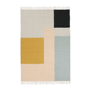 Tapis en laine multicolore 140x200 cm Kelim Graphique - Ferm Living - The Cool Republic