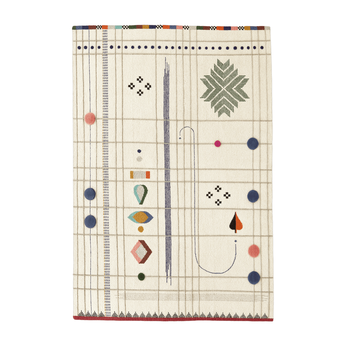 Tapis en laine multicolore 170x240 cm Rabari 1 - Nanimarquina - The Cool Republic