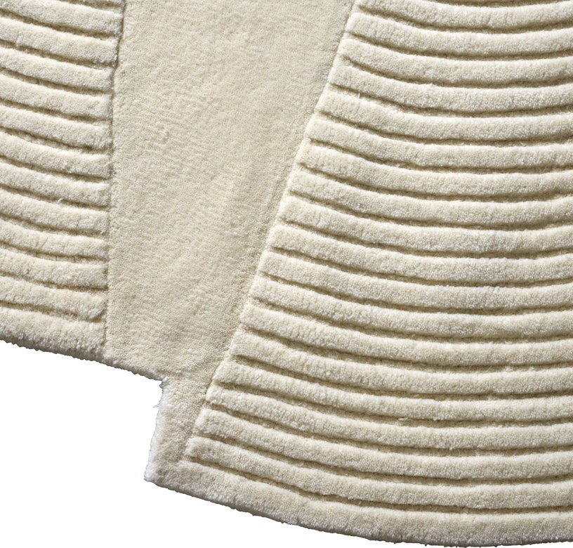 Tapis en laine naturelle coloris crème 157x180 cm Split Zen - Bolia - The Cool Republic