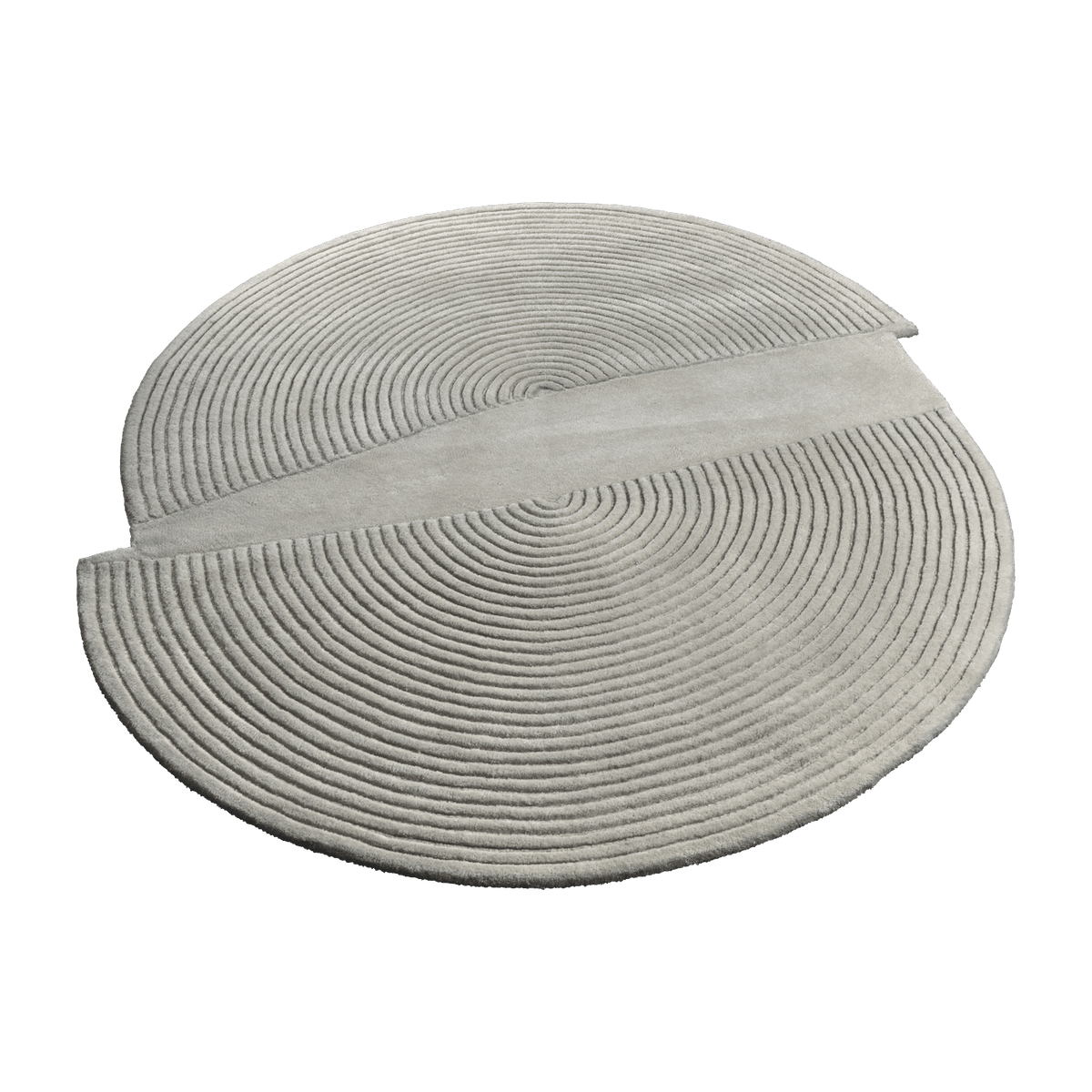 Tapis en laine naturelle gris clair 157x180 cm Split Zen - bolia - The Cool Republic