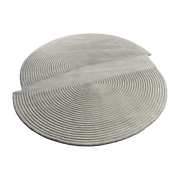 Tapis en laine naturelle gris clair 157x180 cm Split Zen - bolia - The Cool Republic