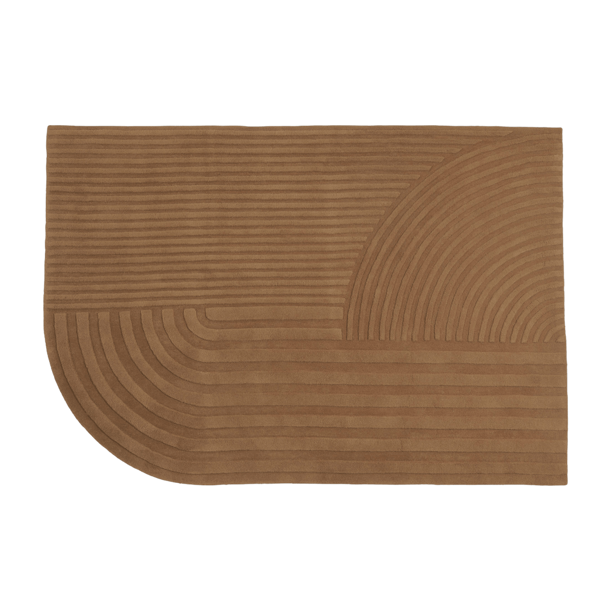 Tapis en laine orange brulé 170x240 cm Relevo - Muuto - The Cool Republic