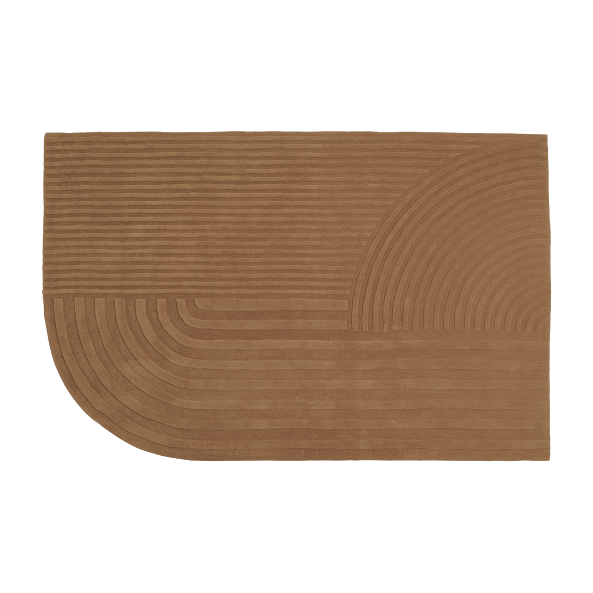 Tapis en laine orange brulé 200x300 cm Relevo - Muuto - The Cool Republic