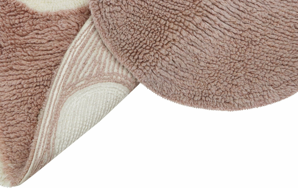 Tapis en laine souris rose 120x120 cm - Lorena Canals - The Cool Republic