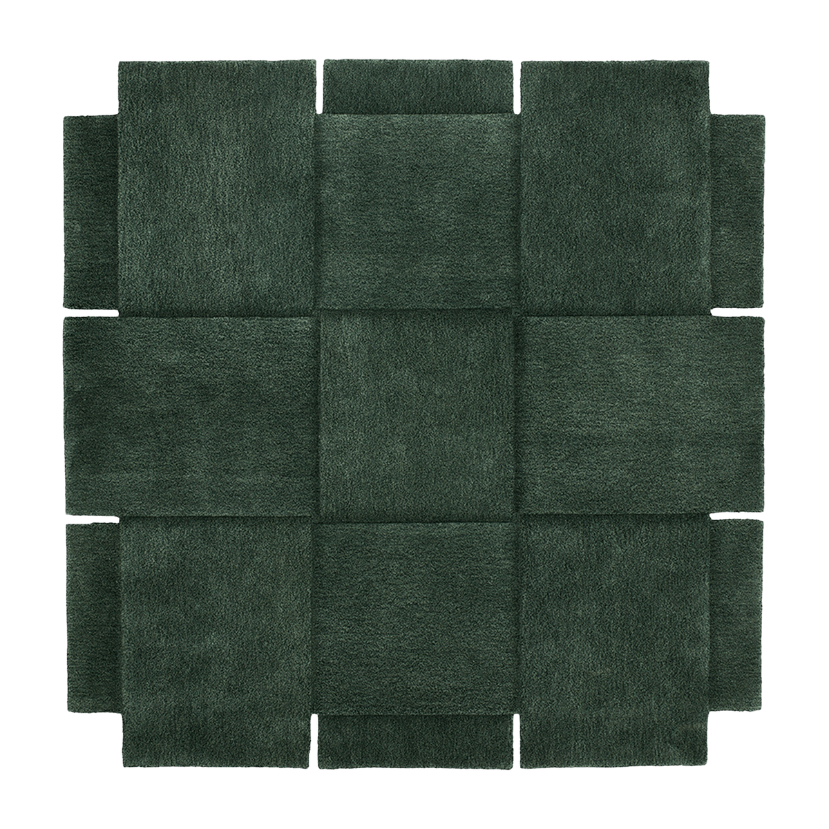 Tapis en laine vert 180x180 cm Basket - Design House Stockholm - The Cool Republic
