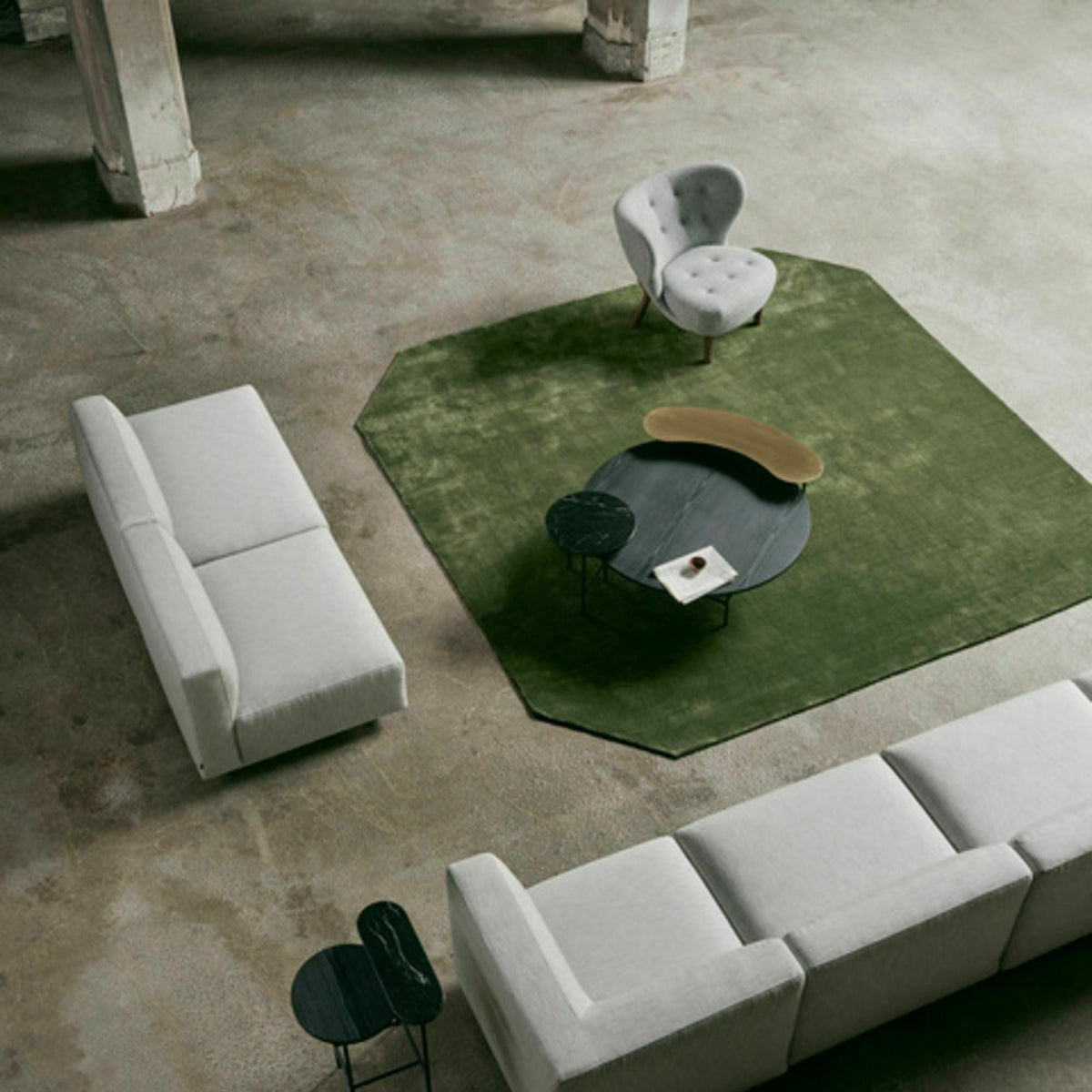 Tapis en laine vert 300x300 cm The Moor AP8 - &tradition - The Cool Republic