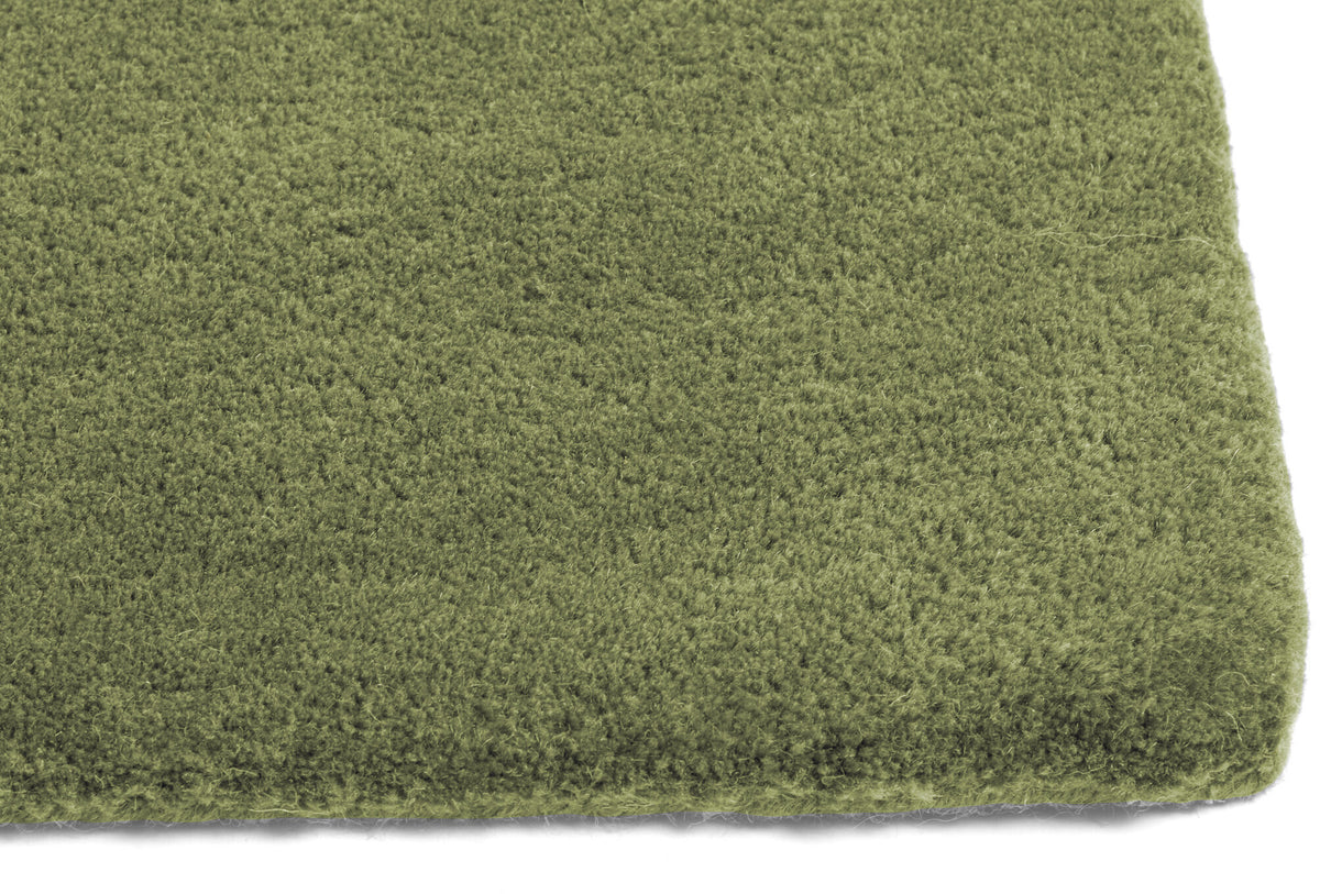 Tapis en laine vert mousse 300 cm Raw no 2 - Hay