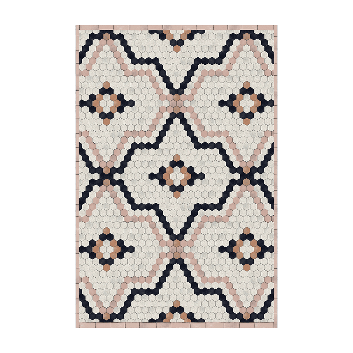 Tapis en vinyle beige 60x90 cm Tomettes - Edito - The Cool Republic