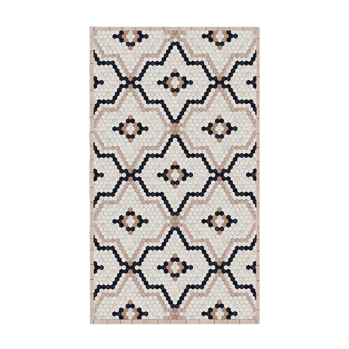 Tapis en vinyle beige 70x140 cm Tomettes - Edito - The Cool Republic