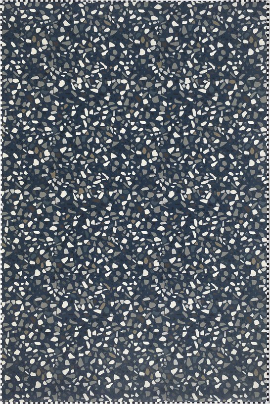 Tapis en vinyle bleu 90x60 cm Terrazzo - Edito - The Cool Republic