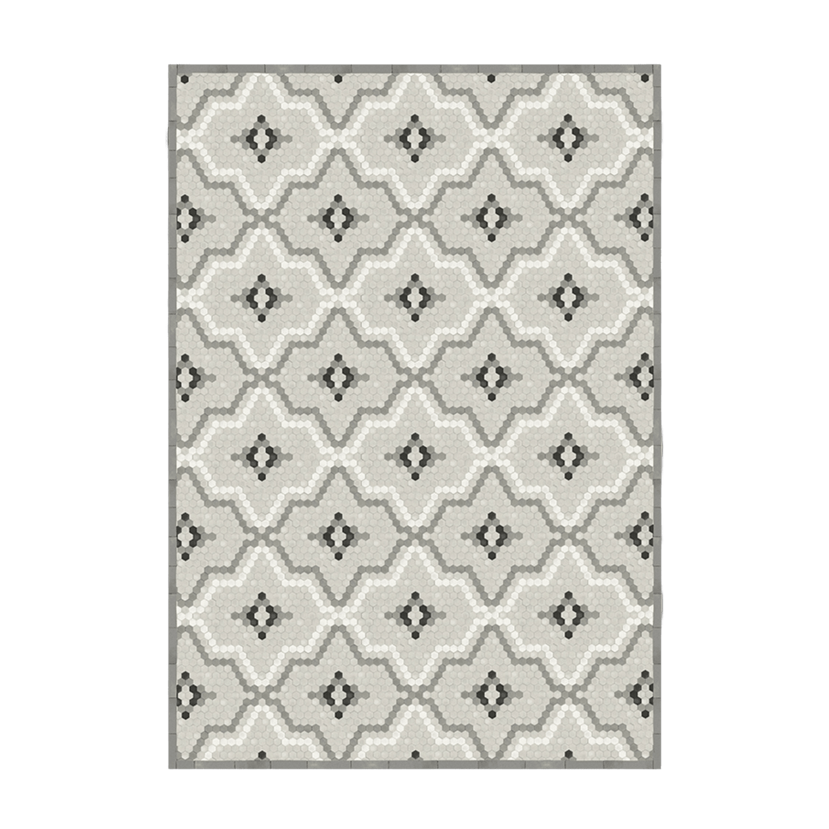 Tapis en vinyle gris 140x200 cm Tomettes - Edito - The Cool Republic