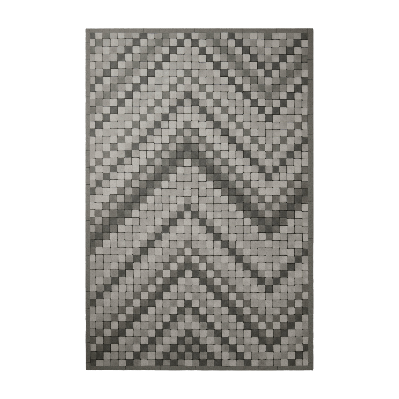 Tapis en vinyle gris 70x140 cm Zigzag - Edito - The Cool Republic