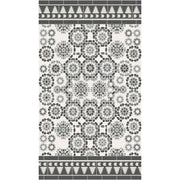 Tapis en vinyle noir et blanc 140x80 cm Tanger - Edito - The Cool Republic