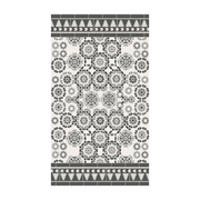 Tapis en vinyle noir et blanc 140x80 cm Tanger - Edito - The Cool Republic