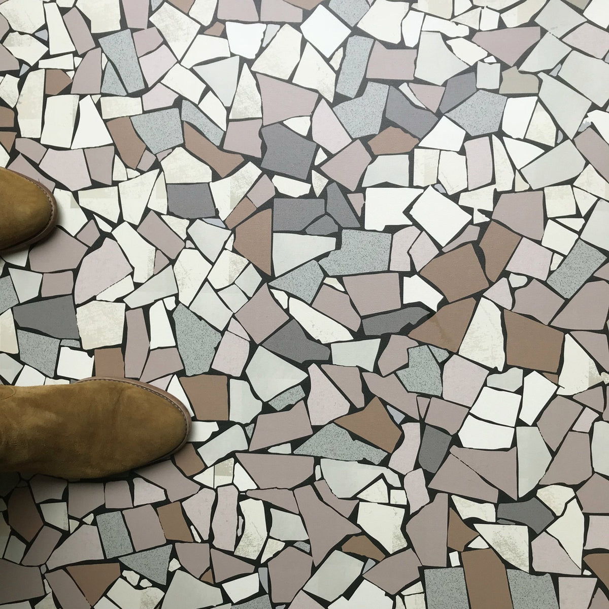 Tapis en vinyle rose 140x70 cm Mosaique Sienna - Edito - The Cool Republic