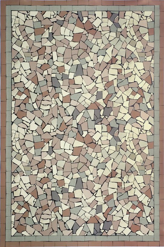 Tapis en vinyle rose 200x140 cm Mosaique Sienna - Edito - The Cool Republic