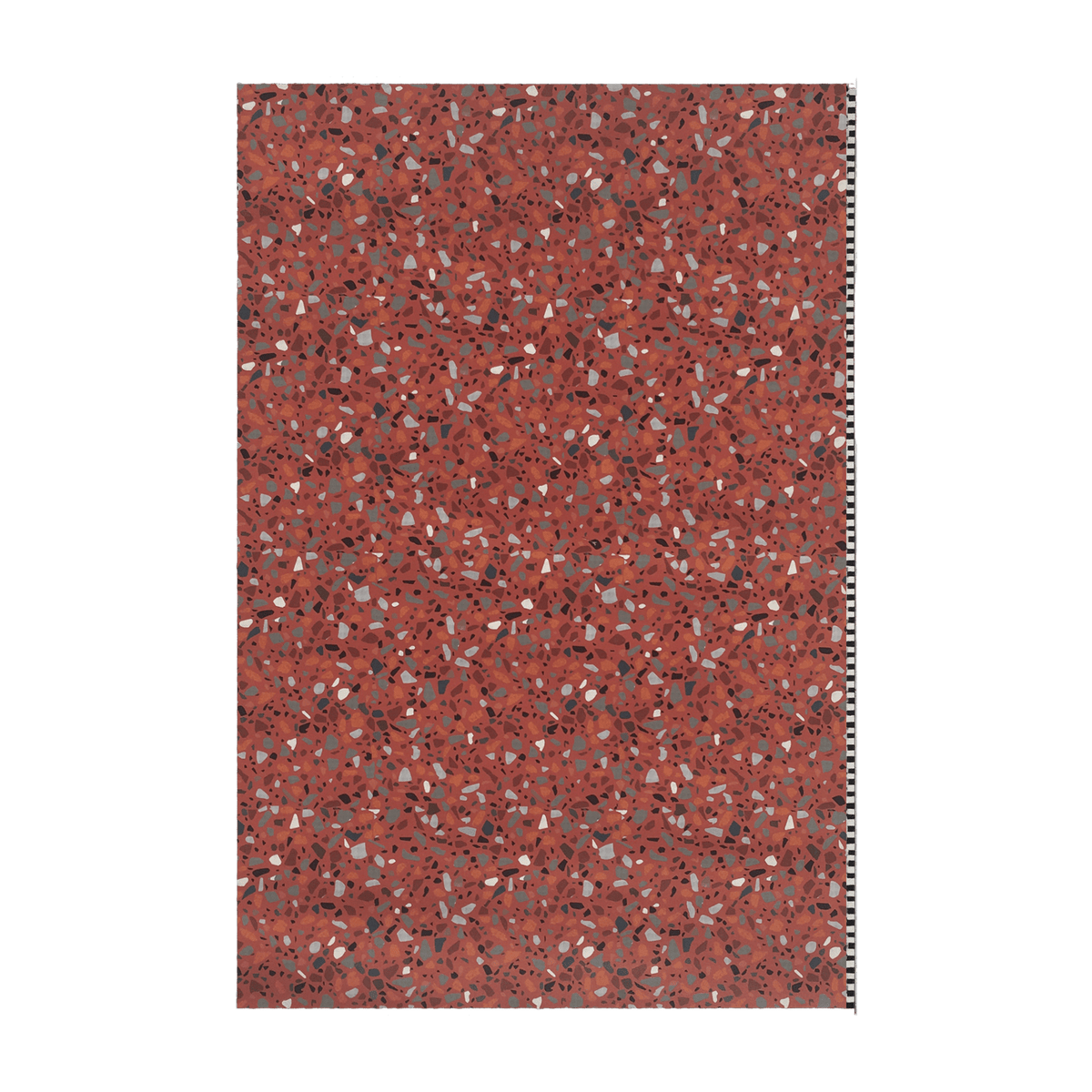 Tapis en vinyle rouge corail 90x60 cm Terrazzo - Edito - The Cool Republic