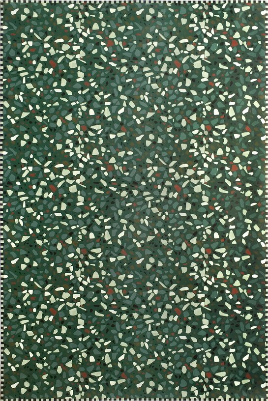 Tapis en vinyle vert 140x70 cm Terrazzo - Edito - The Cool Republic