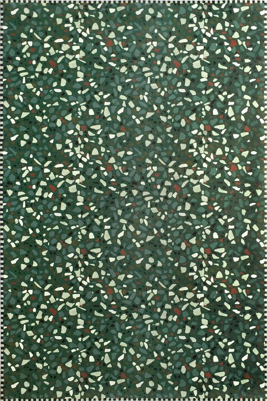 Tapis en vinyle vert 200x140 cm Terrazzo - Edito - The Cool Republic