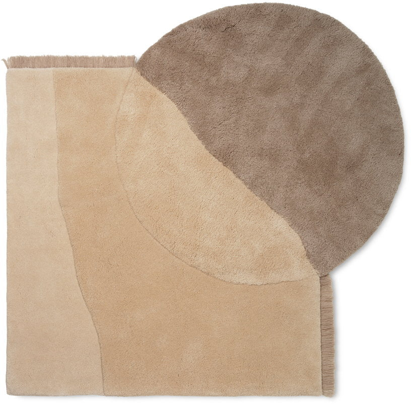 Tapis graphique beige 180x140 cm View - Ferm Living - The Cool Republic