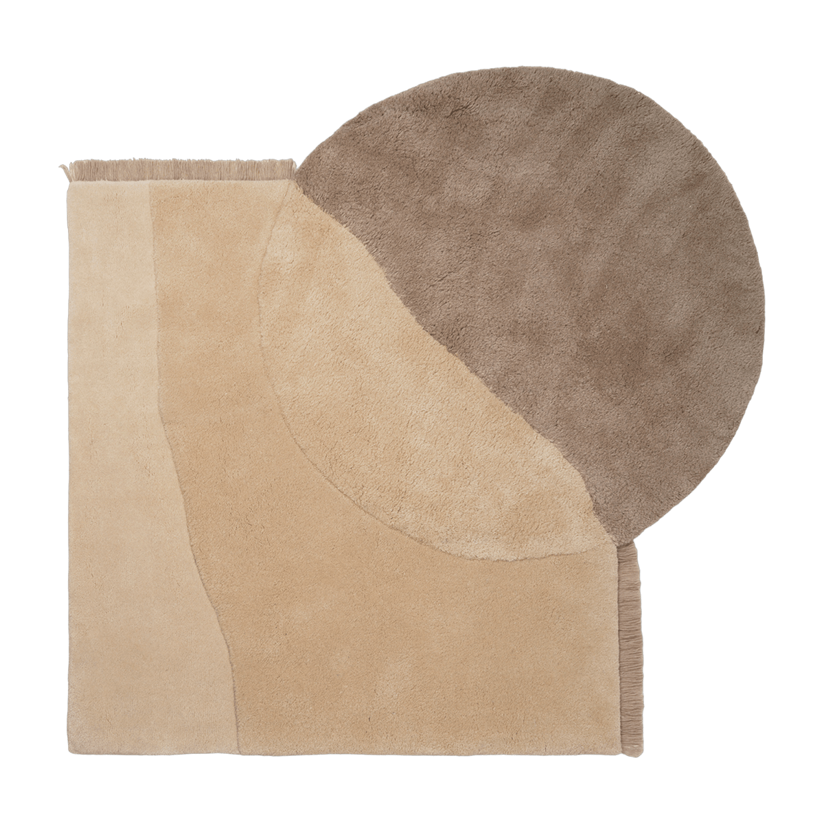 Tapis graphique beige 180x140 cm View - Ferm Living - The Cool Republic