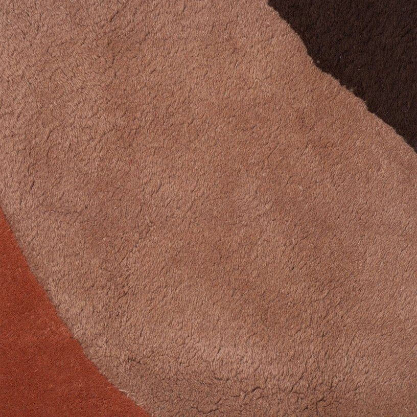 Tapis graphique marron 180x140 cm View - Ferm Living - The Cool Republic