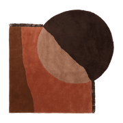 Tapis graphique marron 180x140 cm View - Ferm Living - The Cool Republic