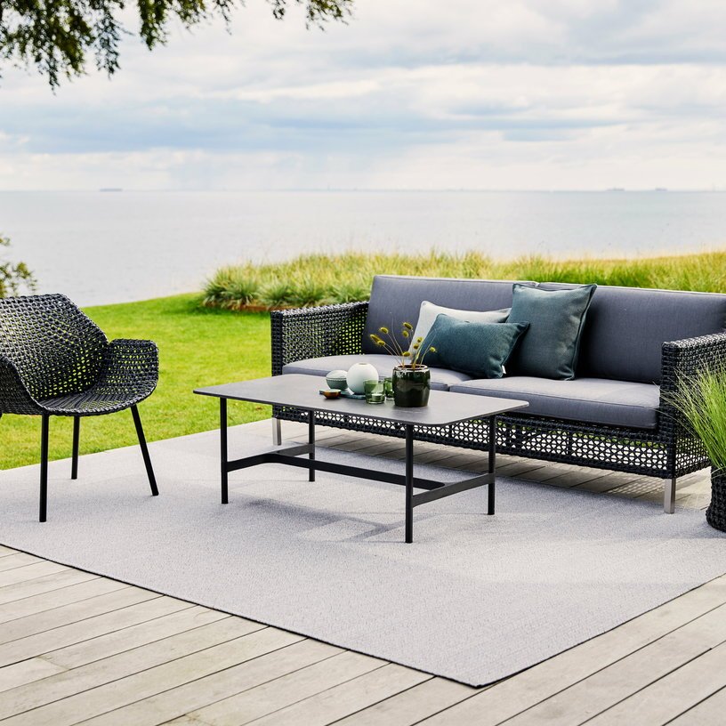 Tapis gris 240x170 cm Dot - Cane - Line - The Cool Republic
