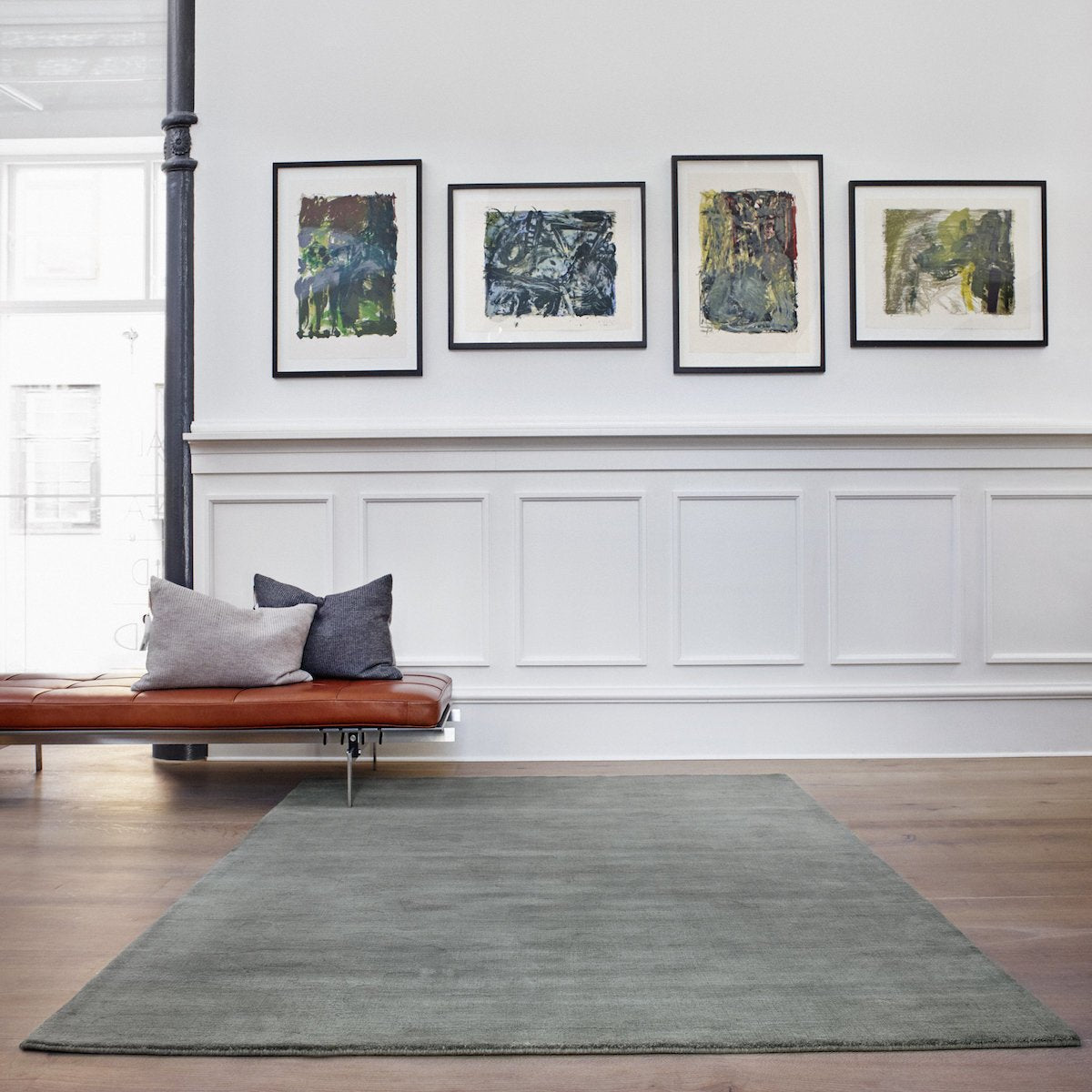 Tapis gris vert 140x200 cm Earth - Massimo Copenhagen - The Cool Republic