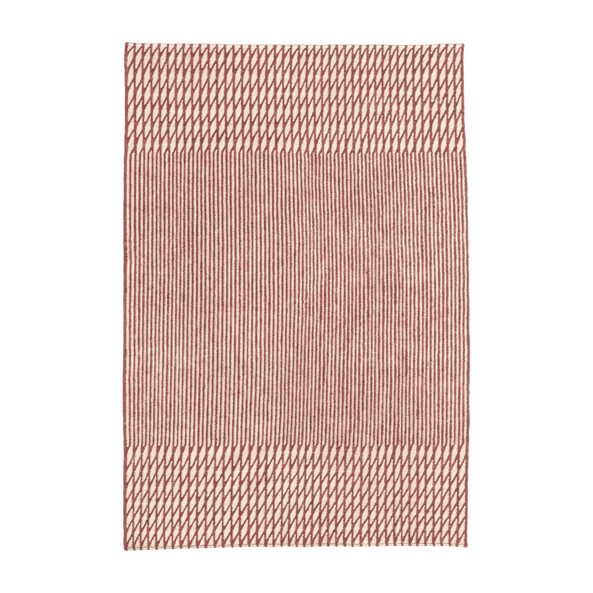Tapis kilim en laine rouge 200x300 cm Blur - Nanimarquina - The Cool Republic