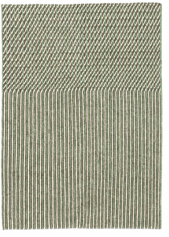 Tapis kilim en laine vert 300x400 cm Blur - Nanimarquina - The Cool Republic