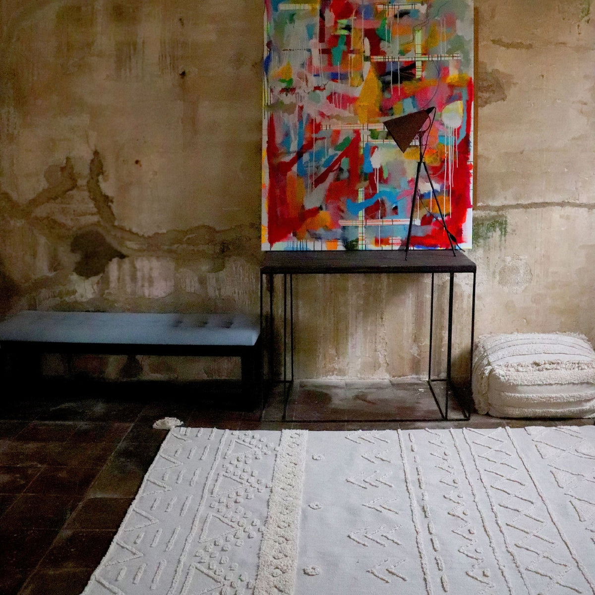 Tapis lavable beige 140x200 cm Tribu - Lorena Canals - The Cool Republic