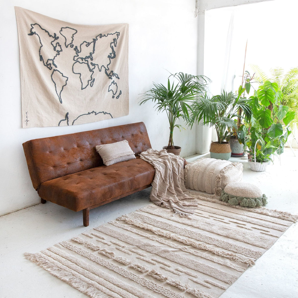 Tapis lavable beige 170x240 cm Air Natural - Lorena Canals - The Cool Republic