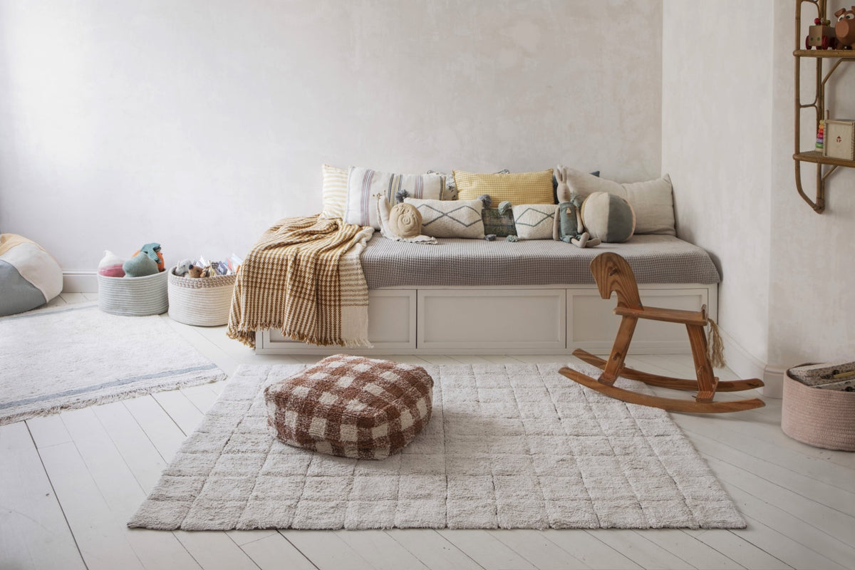 Tapis lavable en coton beige 120x160 cm Mosaic - Lorena Canals - The Cool Republic