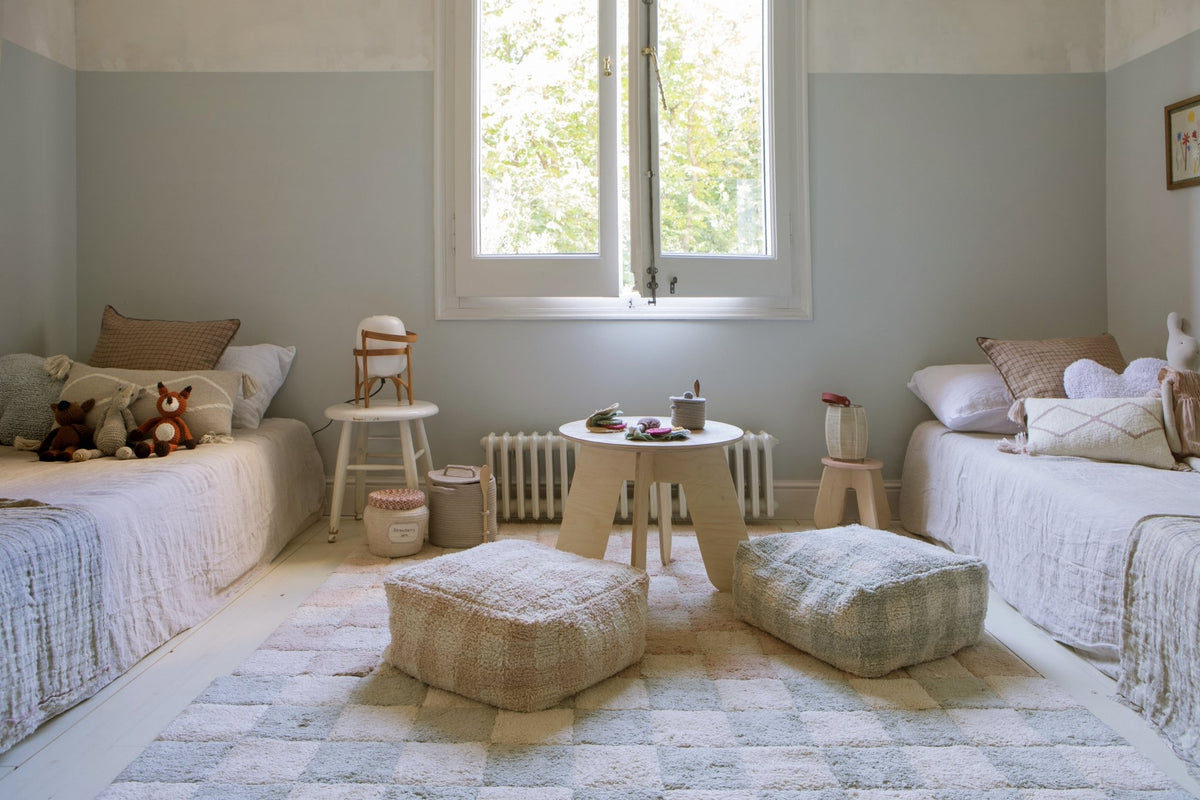 Tapis lavable en coton bleu 160x120 cm Tiles - Lorena Canals - The Cool Republic